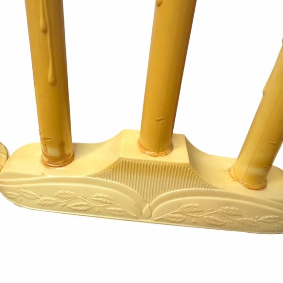 Vintage 1950s 5-Light Orange Plastic Christmas Candelabra Incandescent Holiday - Picture 6 of 16